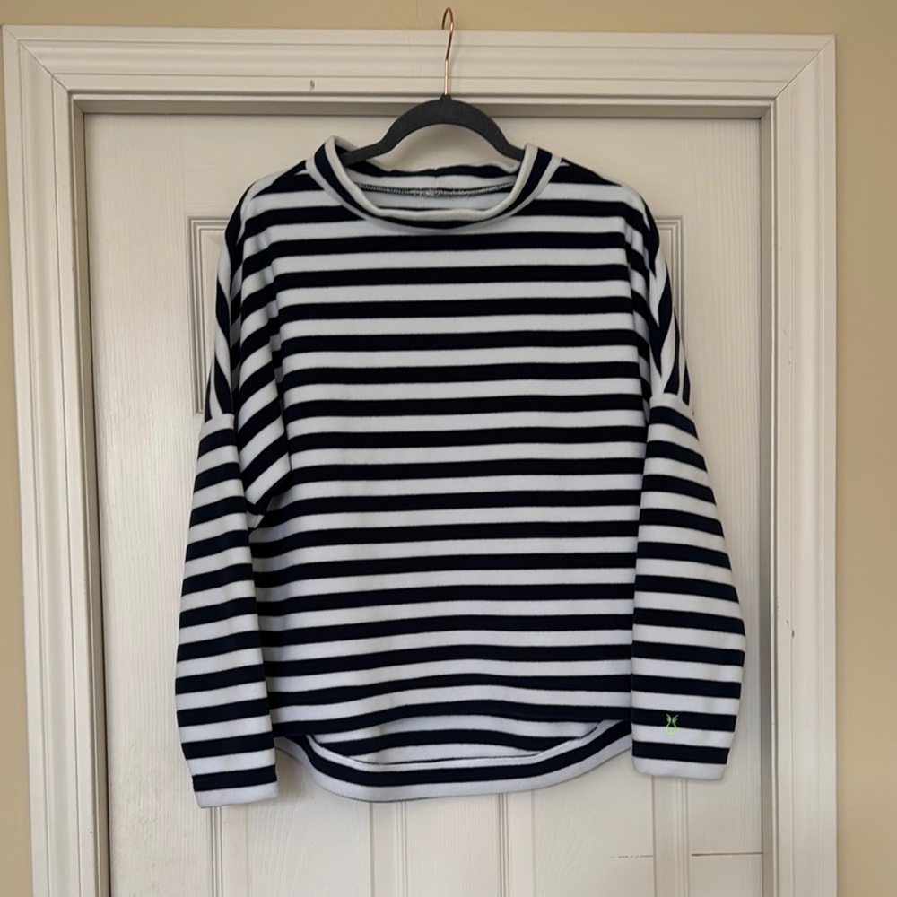 Dudley Stephens Blue and White Striped Sweater